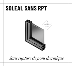 Profilé soleal module 55, ouvrant apparent