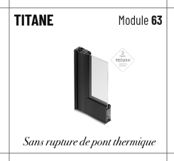 Profilé titane à rupture de pont thermique