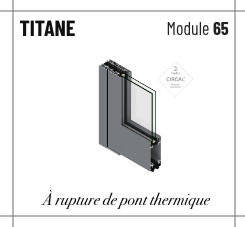 Profilé titane à rupture de pont thermique